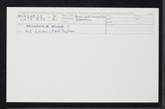 Ardvannie, NH68NE 22, Ordnance Survey index card, Recto