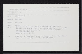 Leachonich, NH68NE 52, Ordnance Survey index card, Recto