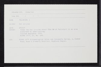 Polintark, NH68SE 3, Ordnance Survey index card, Recto