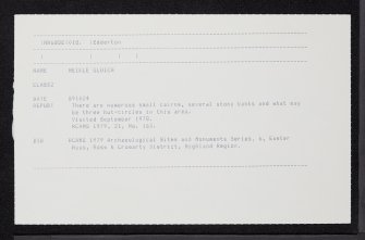 Meikle Gluich, NH68SE 18, Ordnance Survey index card, Recto