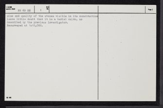 Rivra, NH69SE 1, Ordnance Survey index card, page number 2, Verso