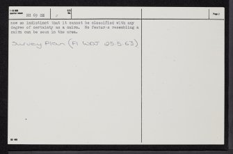 Kyleoag, NH69SE 2, Ordnance Survey index card, page number 2, Verso