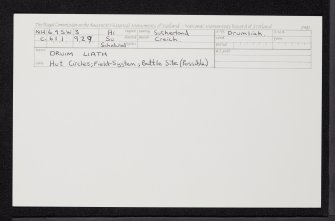 Druim Liath, NH69SW 3, Ordnance Survey index card, Recto