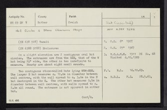 Allt Na H-Atha, NH69SW 8, Ordnance Survey index card, page number 1, Recto