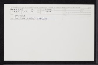 Lochend, NH69SW 9, Ordnance Survey index card, Recto
