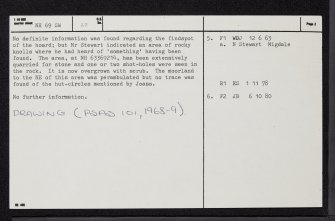 Migdale, NH69SW 22, Ordnance Survey index card, page number 2, Verso