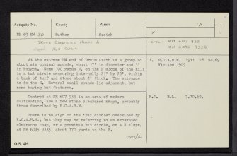 Drumlea, NH69SW 30, Ordnance Survey index card, page number 1, Recto