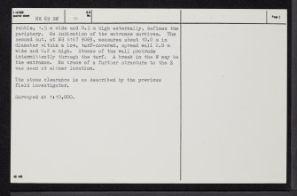 Ordan, NH69SW 34, Ordnance Survey index card, page number 2, Verso