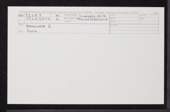 Banchor, NH72SE 7, Ordnance Survey index card, Recto