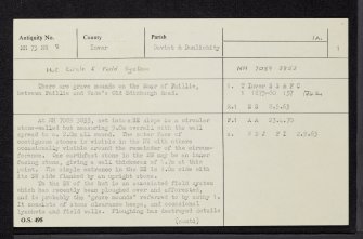 Faillie, NH73NW 8, Ordnance Survey index card, page number 1, Recto