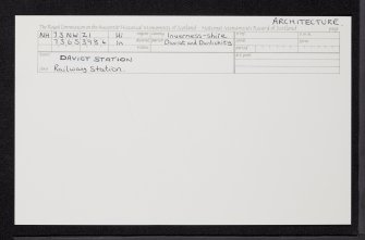 Daviot Station, NH73NW 21, Ordnance Survey index card, Recto
