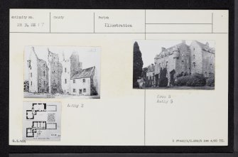 Dalcross Castle, NH74NE 17, Ordnance Survey index card, Recto