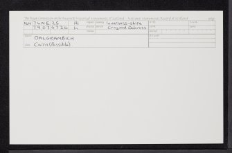 Dalgrambich, NH74NE 25, Ordnance Survey index card, Recto