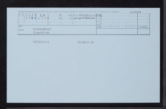 Dalgrambich, NH74NE 39, Ordnance Survey index card, Recto