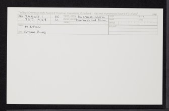 Milton, NH74NW 11, Ordnance Survey index card, Recto