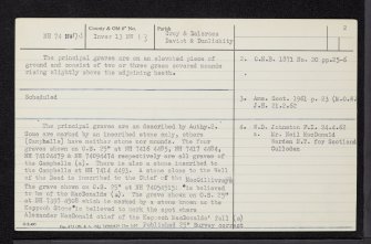 Culloden Moor, The Graves Of The Clans, NH74NW 17.3, Ordnance Survey index card, page number 2, Verso