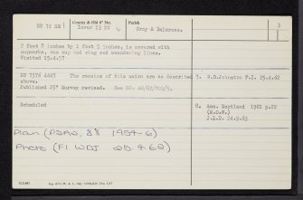 Balnuaran Of Clava, North-East, NH74SE 1, Ordnance Survey index card, page number 3, Recto
