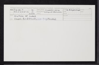 Milton Of Clava, NH74SE 7, Ordnance Survey index card, Recto