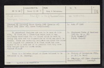 Milton Of Clava, NH74SE 7, Ordnance Survey index card, page number 1, Recto