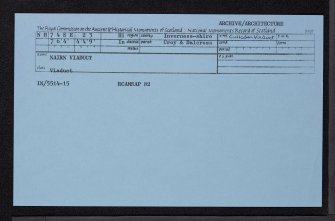 Clava, Nairn Viaduct, NH74SE 23, Ordnance Survey index card, Recto