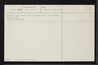 Leanach, NH74SW 8, Ordnance Survey index card, page number 2, Verso