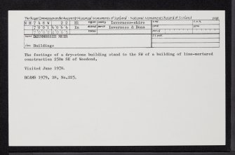 Drummossie Muir, NH74SW 22, Ordnance Survey index card, Recto