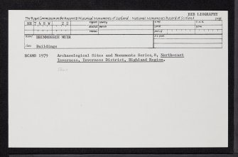 Drummossie Muir, NH74SW 22, Ordnance Survey index card, Recto