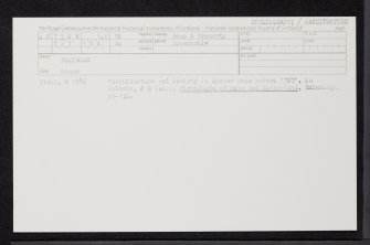 Flowerburn Mains, Servants' Cottages, NH75NW 1.1, Ordnance Survey index card, Recto