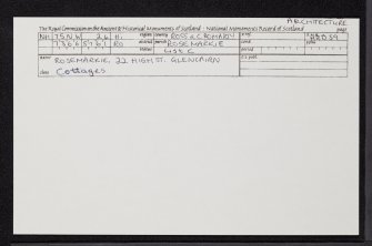 Rosemarkie, 22 High Street, Glencairn, NH75NW 24, Ordnance Survey index card, Recto