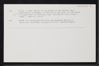 Lochan Dinty, NH75SE 10, Ordnance Survey index card, Recto