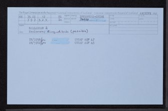 Ballaggan, NH75SE 12, Ordnance Survey index card, Recto