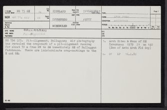 Ballaggan, NH75SE 14, Ordnance Survey index card, page number 1, Recto