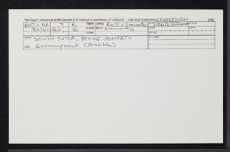 South Sutor, NH76NE 7, Ordnance Survey index card, Recto