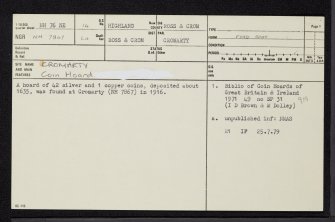 Cromarty, NH76NE 14, Ordnance Survey index card, page number 1, Recto