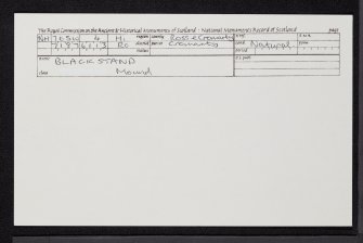 Blackstand, NH76SW 4, Ordnance Survey index card, Recto