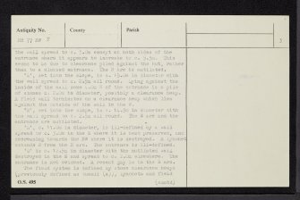 Kinrive, NH77NW 3, Ordnance Survey index card, page number 3, Recto