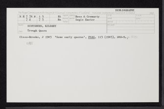 Scotsburn, Kildary, NH77NW 15, Ordnance Survey index card, Recto