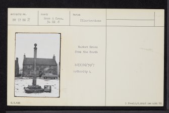 Milton, Market Cross, NH77SE 2, Ordnance Survey index card, Recto