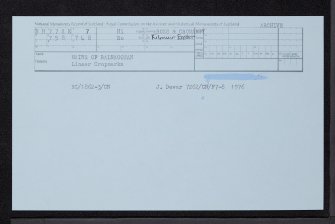 Mains Of Balnagowan, NH77SE 7, Ordnance Survey index card, Recto