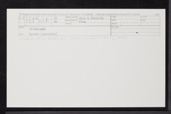 Pitcalzean, NH77SE 13, Ordnance Survey index card, Recto