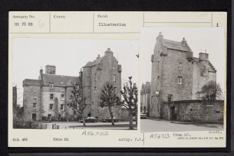 Dornoch, Castle Street, Bishops' Palace, NH78NE 6, Ordnance Survey index card, page number 1, Recto