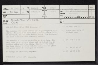 Coille Poll Nah-Airde, NH78NW 5, Ordnance Survey index card, page number 1, Recto