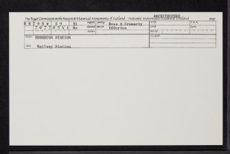 Edderton Station, NH78NW 29, Ordnance Survey index card, Recto