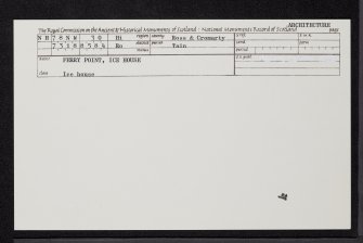 Ferry Point, Ice House, NH78NW 30, Ordnance Survey index card, Recto