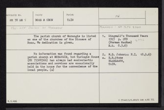 Morangie, NH78SE 8, Ordnance Survey index card, Recto