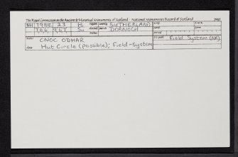 Cnoc Odhar, NH79NE 23, Ordnance Survey index card, Recto