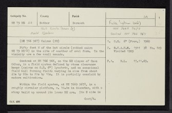 Cnoc Odhar, NH79NE 23, Ordnance Survey index card, page number 1, Recto