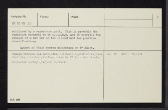 Cnoc Odhar, NH79NE 23, Ordnance Survey index card, page number 2, Verso