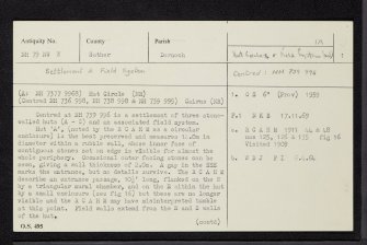 Torboll, NH79NW 3, Ordnance Survey index card, page number 1, Recto