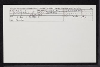 Strath Carnaig, NH79NW 11, Ordnance Survey index card, Recto